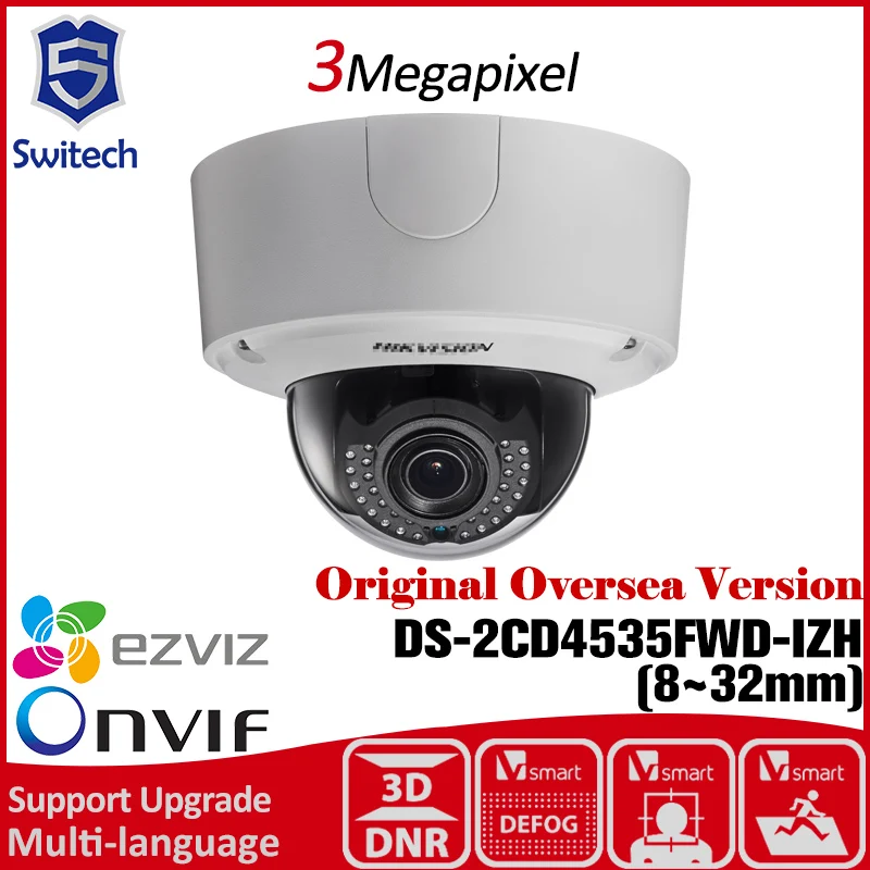 Hikvision IP Camera DS 2CD4535FWD IZH POE 3MP IP Camera Outdoor 3MP