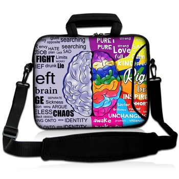 

17.3 17.4 inch Brain Design Laptop Computer Notebook Chromebook Case Cover Sleeve Shoulder Strap Bag with Side Pockets Handles