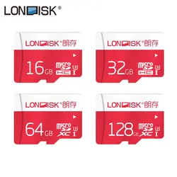 Londisk реального Ёмкость 16 ГБ Micro SD 32 ГБ 64 ГБ 128 ГБ карты памяти Class10 UHS-3 tf карты gitf адаптер мобильный телефон Pad Камера