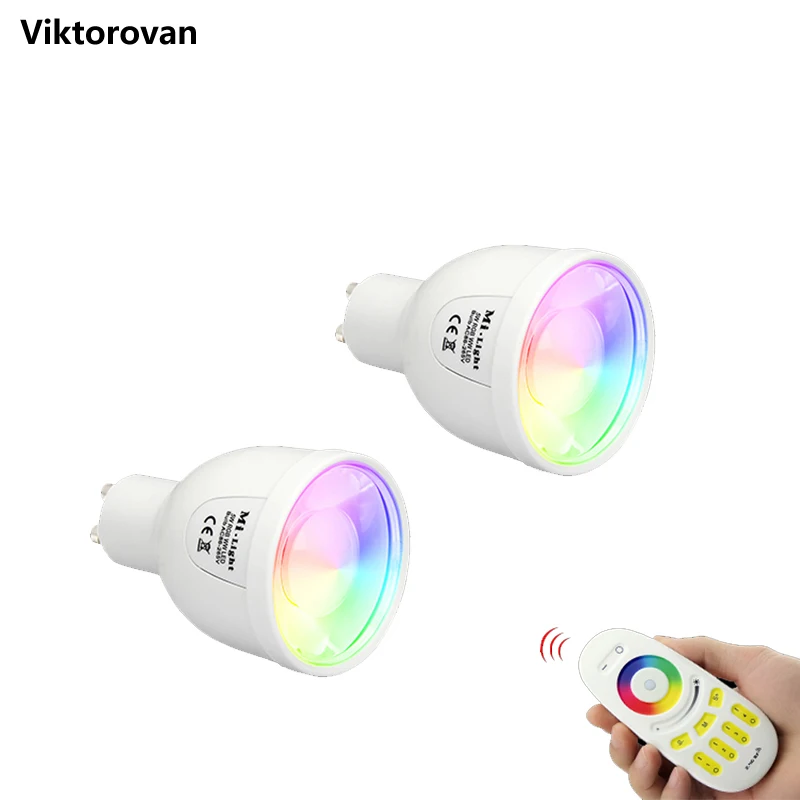 GU10 5W led bulb light dimmer wireless wifi control RGBW RGBWW Milight