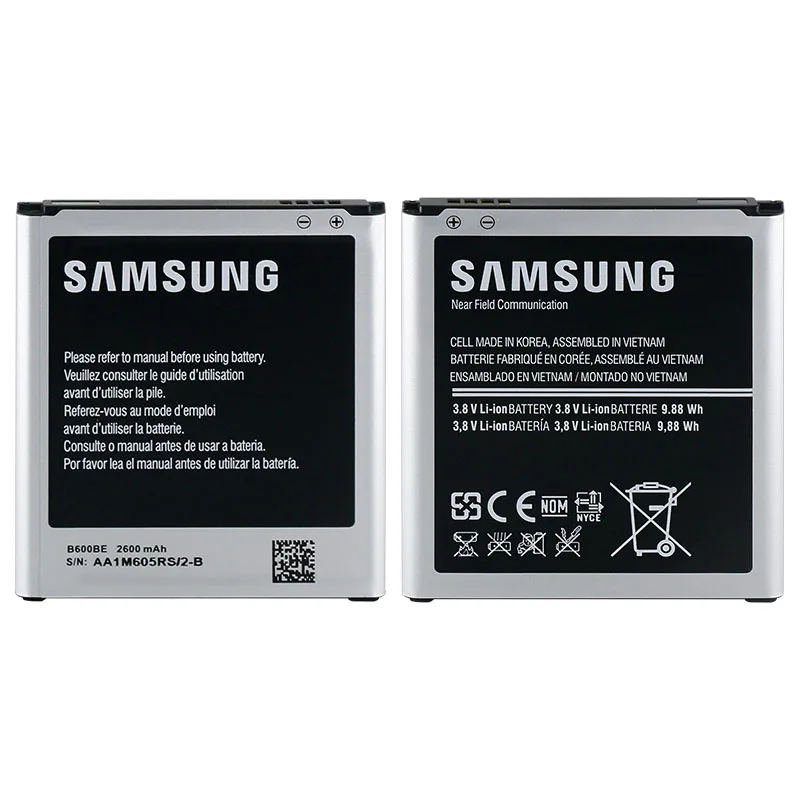 B600BE 2600 мА/ч Оригинальная батарея Samsung Galaxy S4 i9500 i9505 i337 i545 i9295 i9502 i9506 L720 M919 E330S с NFC|samsung