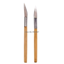Полировальный нож с бамбуковой ручкой, инструменты для изготовления ювелирных изделий, новинка-W128