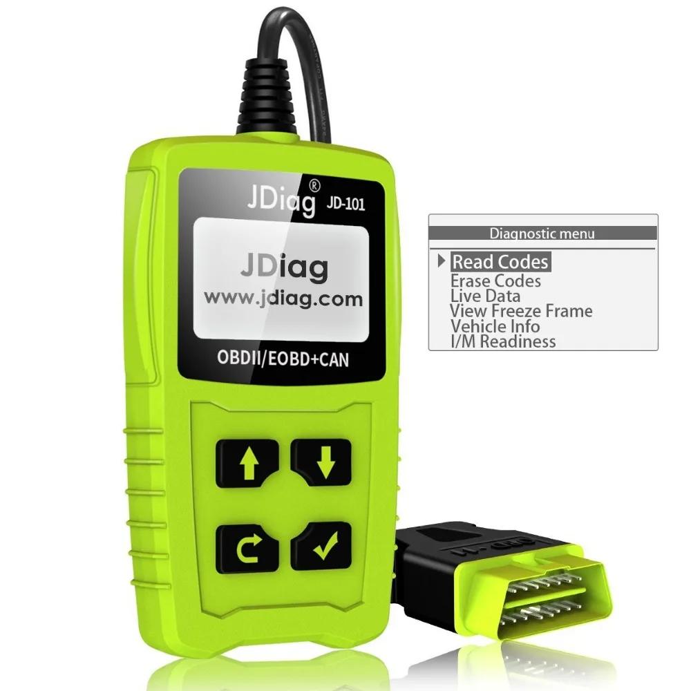 JDiag JD101 OBDII Универсальный Авто Scannner код ридер диагностический сканер инструмент