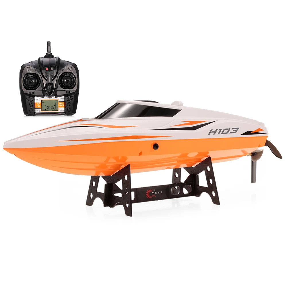 

Goolrc H105 2.4G 2CH High Speed RC Racing Boat with Mode Switch Self Righting Remote Control Boat RC Ship Water Toys for kids RC
