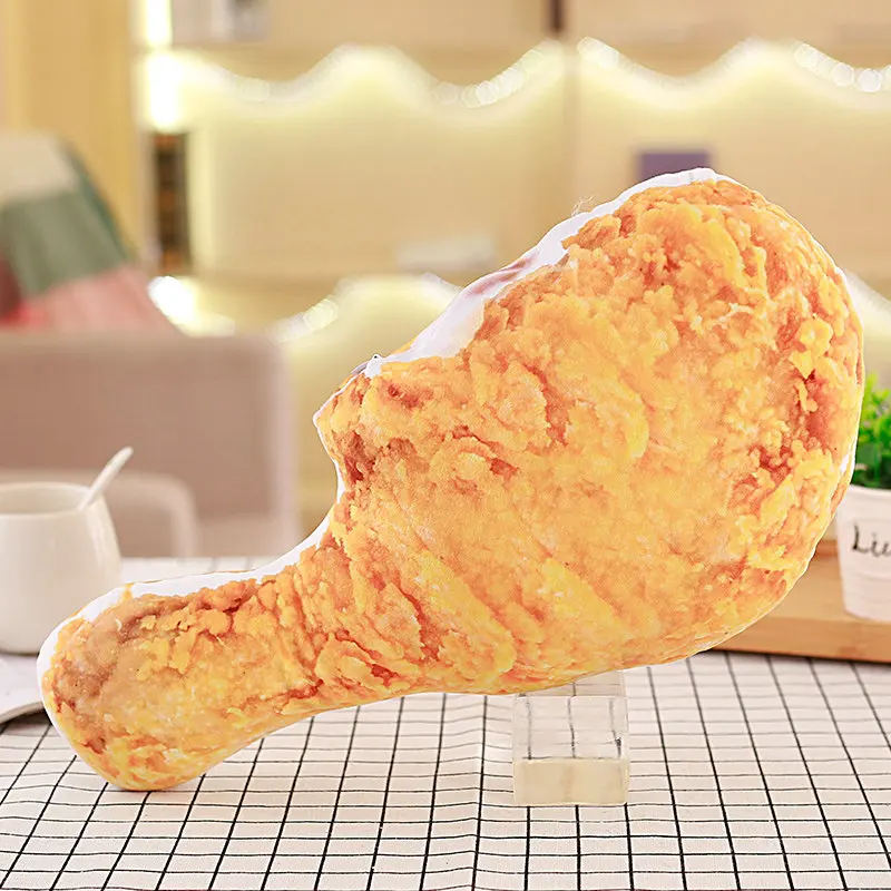 3D моделирование формы еды, плюшевая подушка, креативный торт, кофейное пиво, плюшевые игрушки, мягкая подушка для дивана, домашний декор, забавные подарки для детей - Цвет: Chicken legs 60cm