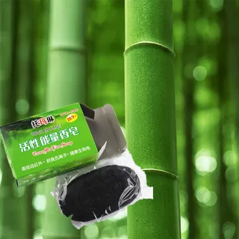 

soap 1Pcs Bamboo charcoal Essential Oil Soap for Face Care Whiteng and Anti Freckle Body Bath Soaps 60g/pcs