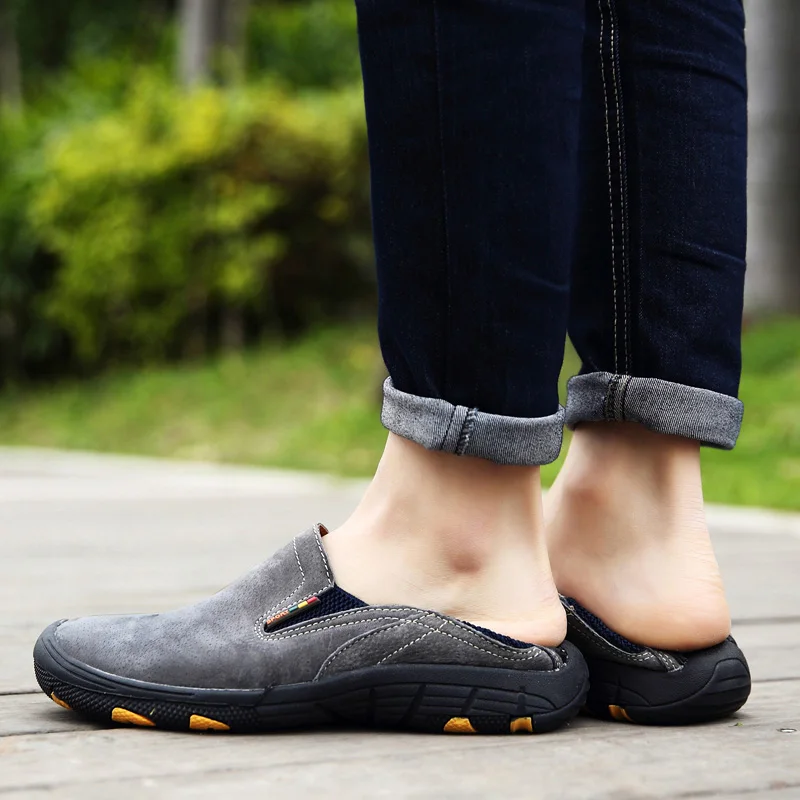 DESERT RAM Brand Non Slip Shoes Casual Shoes Genuine Leather Loafers Men Breathable Flats Men Waterproof Loafers Anti-Collision (18)