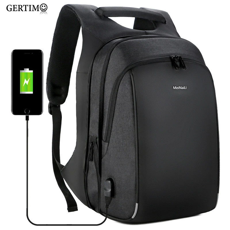 

Men's Business Backpack USB Charging Anti-Theft 15.6 Inch Laptop Large Capacity Boy College School Bags Male Travel Bagpack