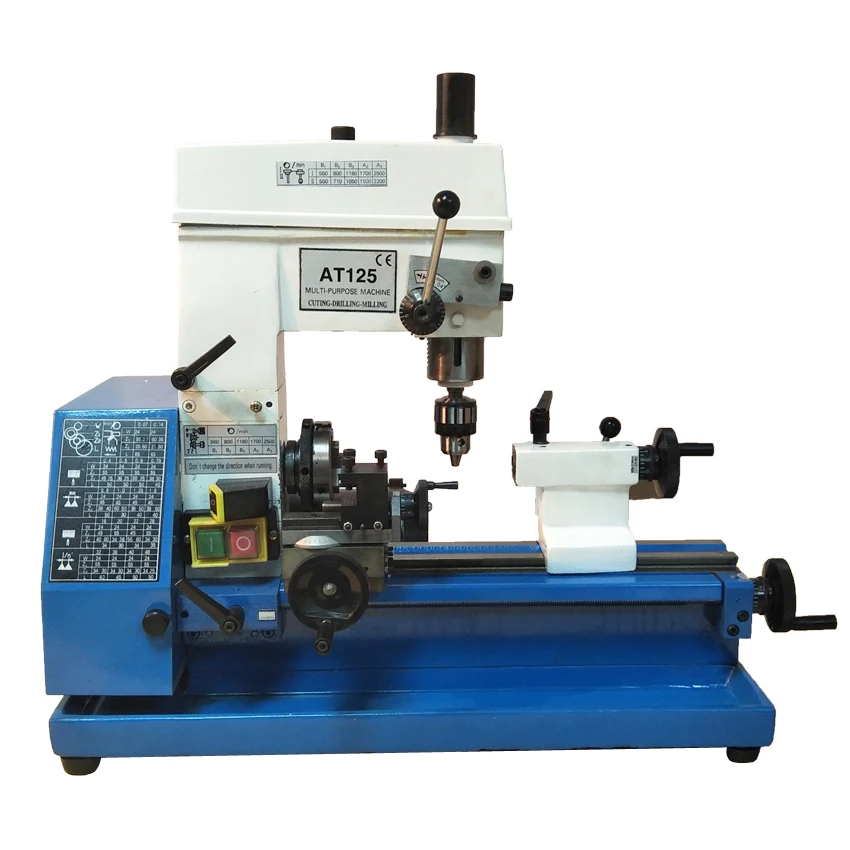 At 125versatile Kecil Logam Mesin Bubut Mesin Inch Thread Pitch 16 48 1 N Rumah Tangga Mesin Milling Drilling 560 2500r Min Mesin Penggiling Aliexpress