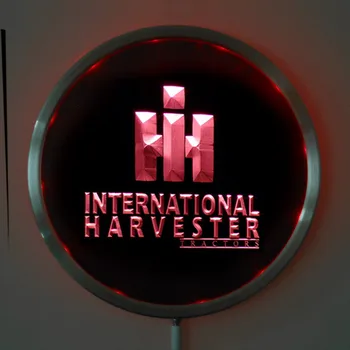 

rs-d0133 International Harvester LED Neon Round Signs 25cm/ 10 Inch - Bar Sign with RGB Multi-Color Remote Wireless Control