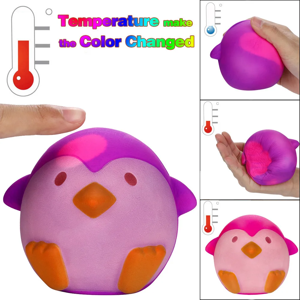 

Squishy Toy Temperature Color Change Squishies Penguin Slow Rising Scented Reliever Stress Skuishy Animales scuishies blandos