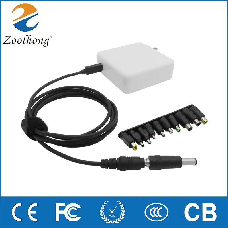 

90W PD Charger with 10 Tips Universal charger 18.5-20V multi-function for APPLE/ACER/ASUS/HP/DELL/LENOVO/SAMSUNG/SONY/TOSHIBA