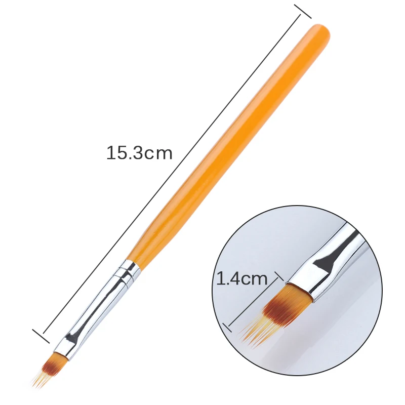1 шт градиентная Кисть для ногтей ручка для рисования УФ-гель Кисть для рисования Стразы с деревянной ручкой Инструмент для маникюра