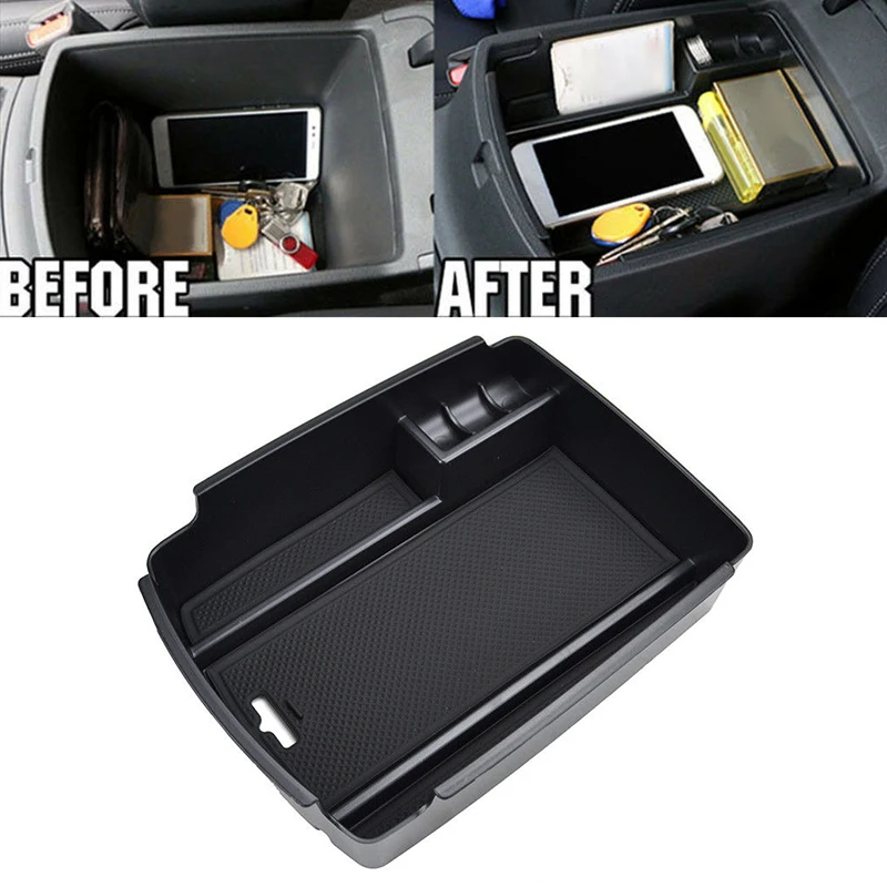 

Black Auto Car Armrest Storage Boxes Accessories Fit For Kia Sportage 2017 Car Center Console Bin Tray Armrest Storage Box