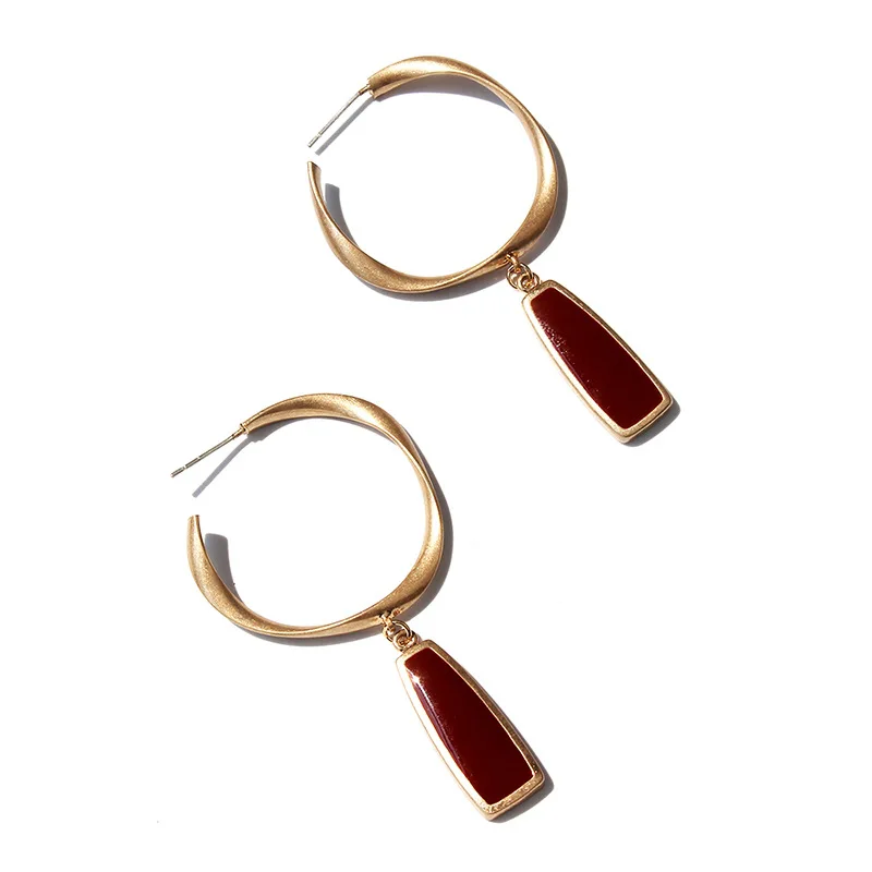 

Trendy Original Vintage Design Earrings Metal Pendant Earrings for Women Korea Fashion Simple Temperament Party Jewelry Gifts