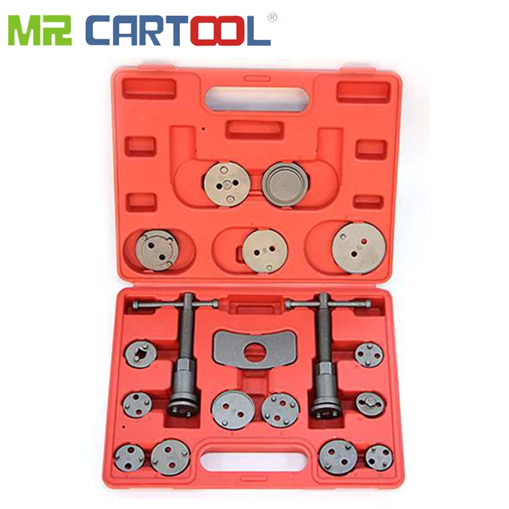 

18pcs Universal Caliper Brake Piston Tool Kit Disc Brakes Rewind Wind Back Pad With Case For VW AUDI FORD BMW E46 Citroen