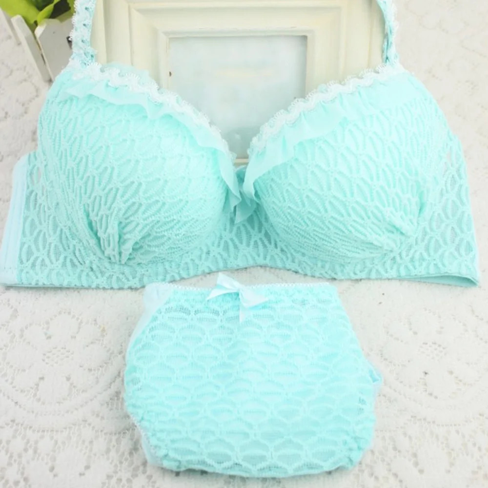 

Young Girls Lady Lingerie Push-Up 3/4 Cup Underwear Underwear Bra Panty Set