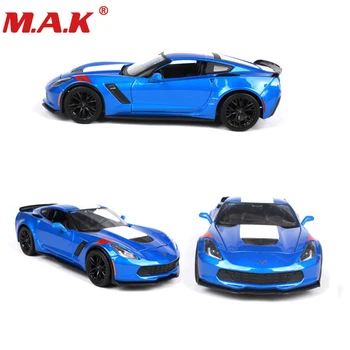 

1:24 diecast car model 2017 corvette grand sport racing car alloy model boys gift toys for kids and children for collections