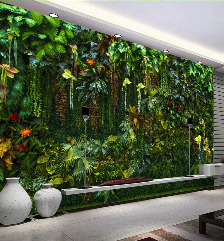 Beibehang пользовательские фотообои тропический лес цветок завод зеленый лист стены декоративная живопись обои домашний декор