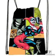 Изготовленный На Заказ harley_quin_@ 01-походная сумка на шнурке милый рюкзак для детей(черная спинка) 31x40 см#20180611-02-51