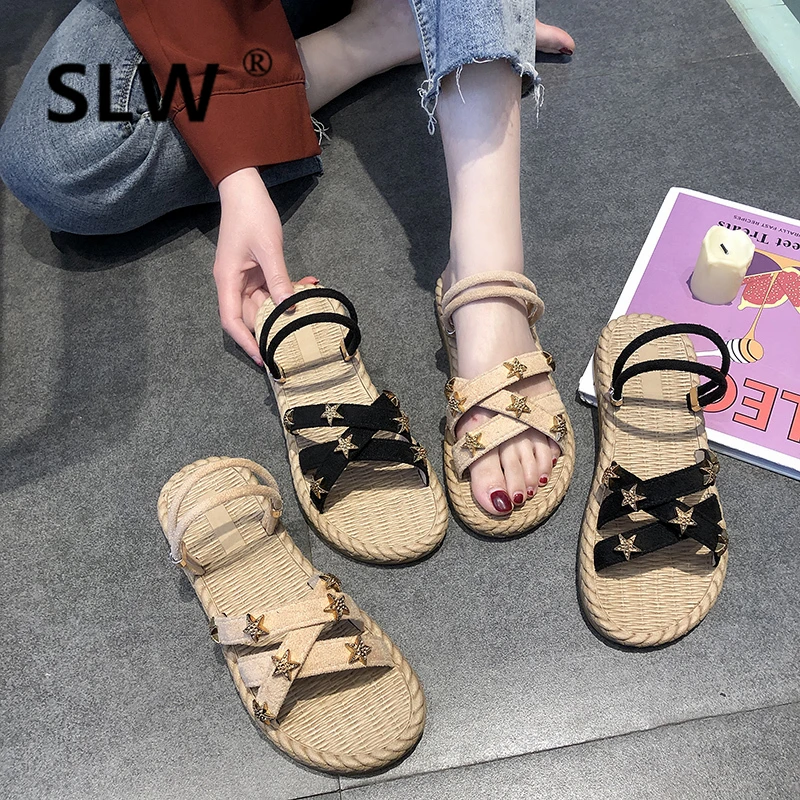 

sandals ins shoes tip binding korean style soulier femme all match schoenen peep toe fur heels Solid Color new arrival low