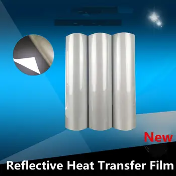 

HOHOFILM 50cmx2500cm Reflective Heat Transfer Vinyl PU Safety/Reflective Heat press T-shirt Vinyl 20''x82ft