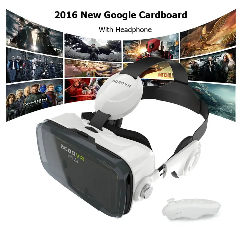 bobo vr Z4 virtual reality VR 3D glasses with headphone earphone with bluetooth remote controller free