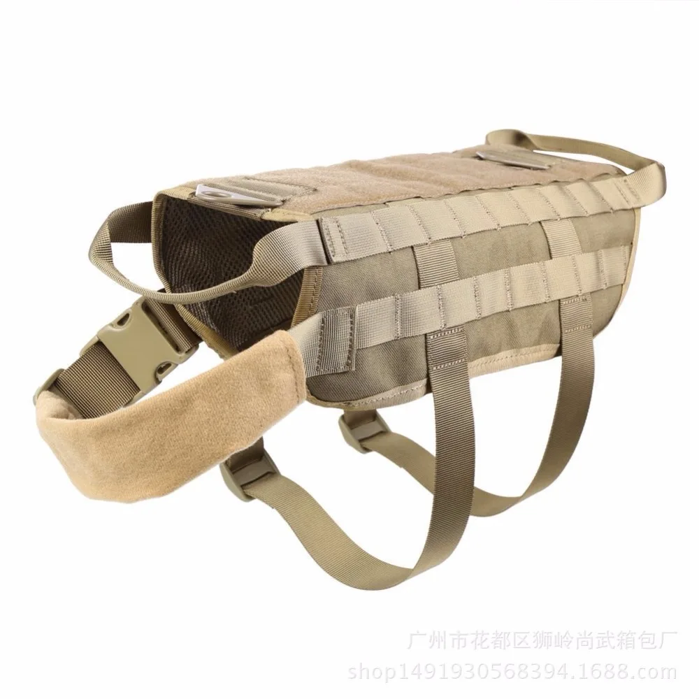 

Tactical Dog Harness Vest Nylon Training Military Patrol K9 Service Dog Dog Vest Jacket with Handle For Medium Large Dogs
