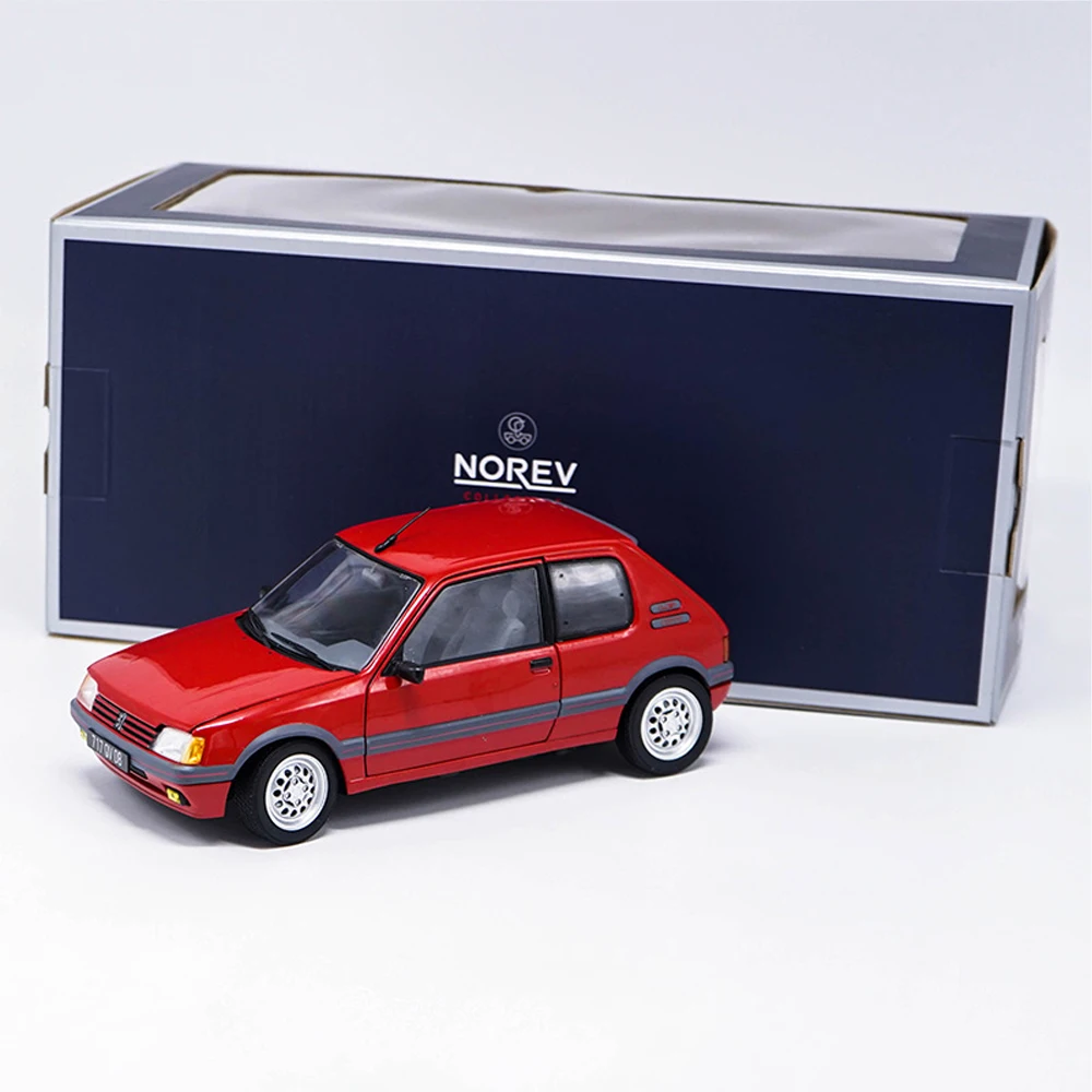 

diecast wheel 1:18 Diecast Model 205 1991 Peugeot for Alloy Toy Car Miniature Collection Gift for Children boys toys