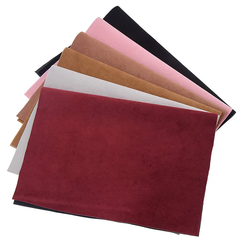 A4 21X29CM Velvet Synthetic Leather DIY PU Leather Fabric For Garments