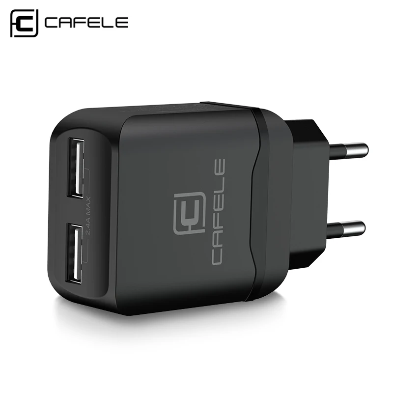 Cafele портативное зарядное устройство с двумя usb-портами Универсальное зарядное устройство DC 5 В в 2.4Ax2 12 Вт для iPhone samsung - изображение