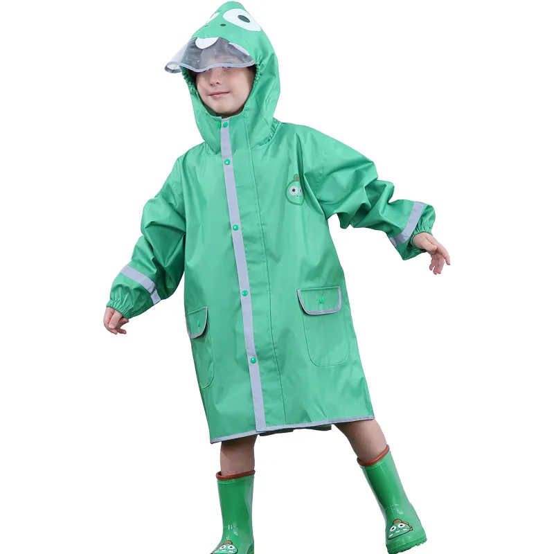 Непромокаемый дождевик для детей, Размер 90-145 см, дождевик пончо для мальчиков и девочек, куртка-дождевик для учеников начальной школы