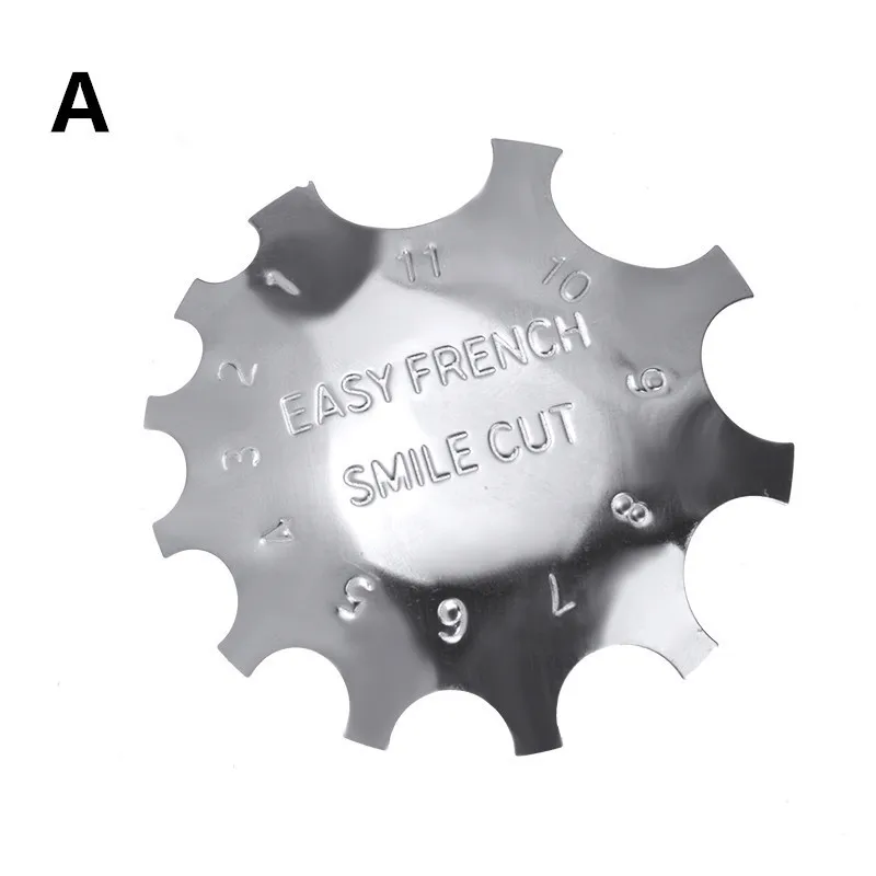 Легко Французская линия край улыбка резак для ногтей трафареты и триммер мульти-размер Маникюр Искусство стиль набор инструментов - Цвет: 1