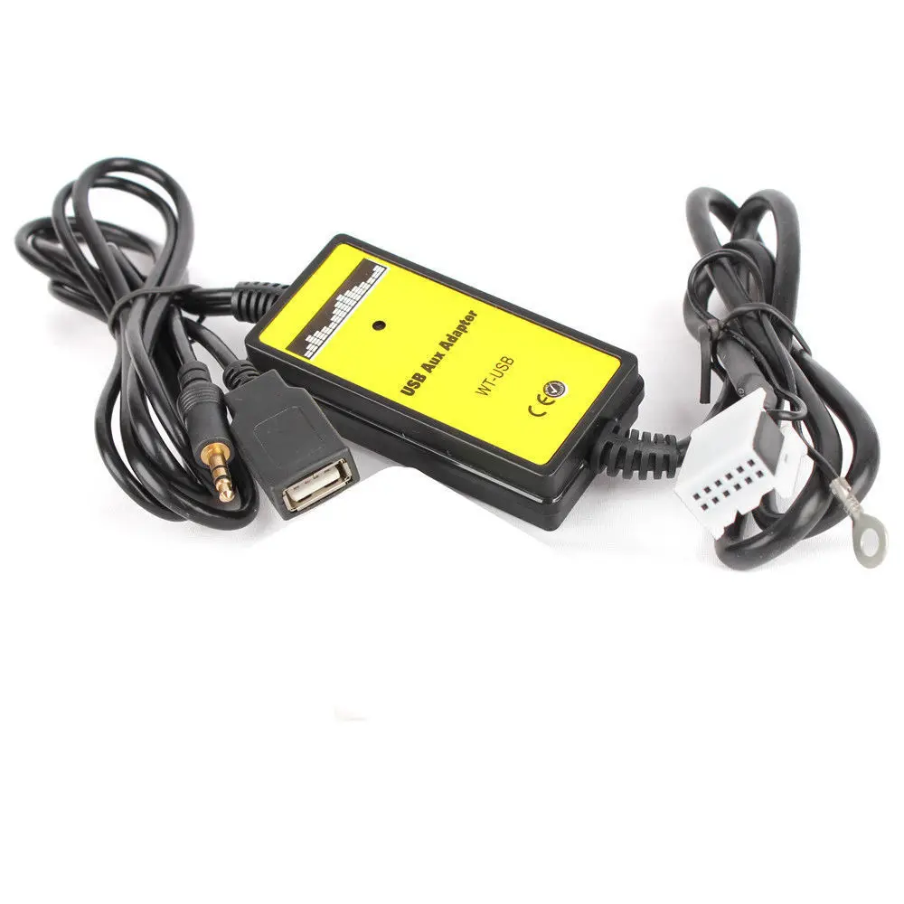 12Pin Car Audio USB/SD MP3 Interface AUX Adapter For VW Audi Skoda Seat