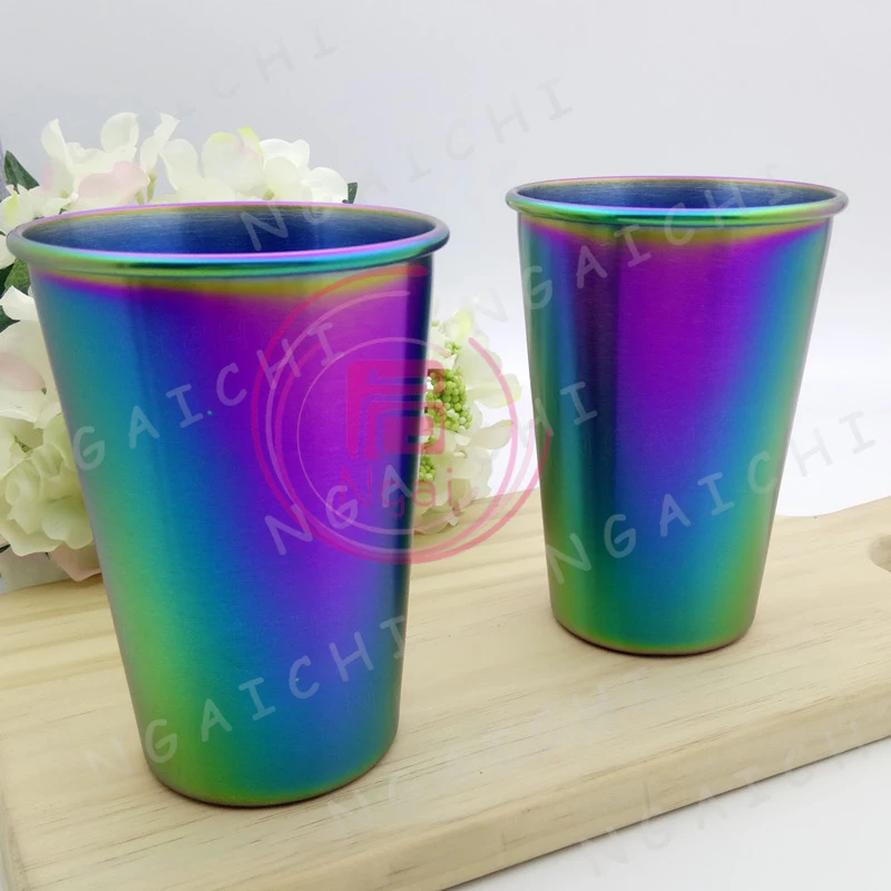 

304 Stainless Steel Lemon Water Cup Citrus Smiple Summer Ice Water Bottle Juice Drinking Bottles Drinkware Dull Polish Cup 1 Pcs