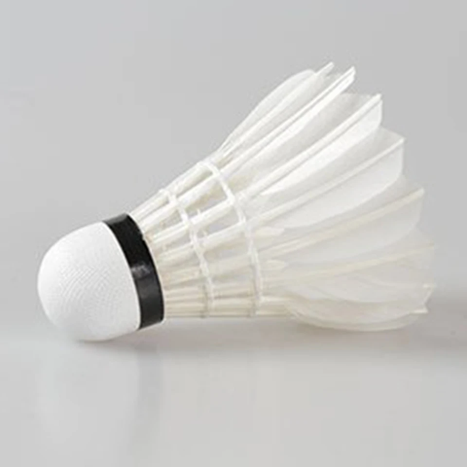 Top-Training-New-White-12pc-Shuttlecocks-Goose-Feather-Durable-Badminton-Ball (2)