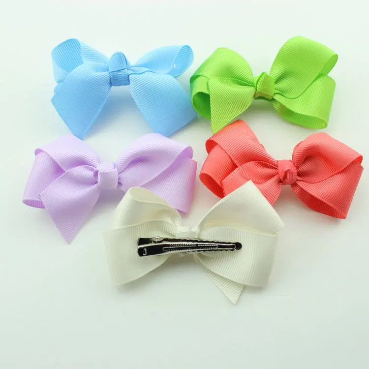 Wholesale! bebe ribbon bows kids girl grosgrain ribbon bow hair clips