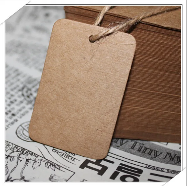 Free shipping 100pcs Kraft Paper Tags 4 X 6cm Blank paper hang tag