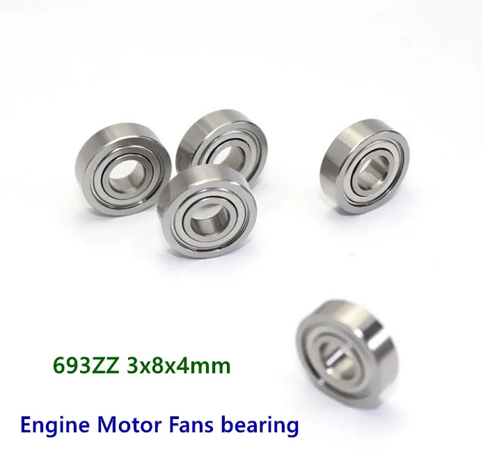 500pcs/lot 693ZZ miniature shielded ball bearing 693Z 693 2Z 3x8x4 Engine Motors Fans bearings 3
