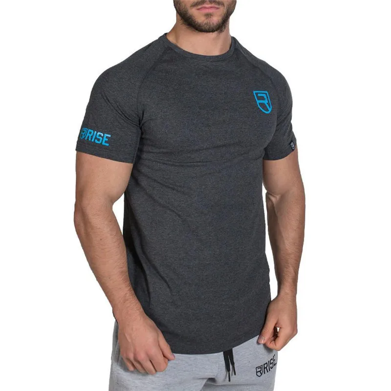 

2018 New Brand clothing Gyms Tight t-shirt mens fitness t-shirt homme Gyms t shirt men fitness crossfit Summer tops