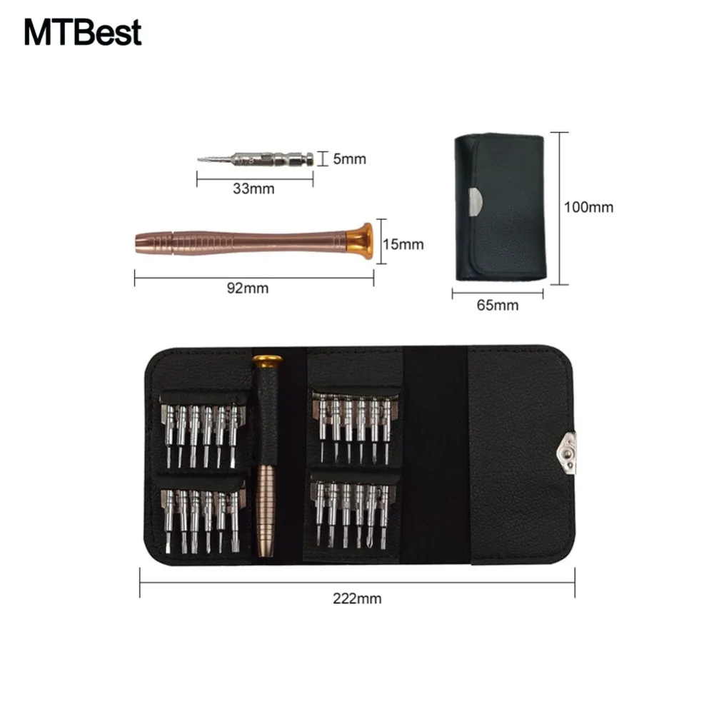 MTBest 25 в 1 Набор прецизионных отверток Pentalobe Torx Phillips набор инструментов для ремонта