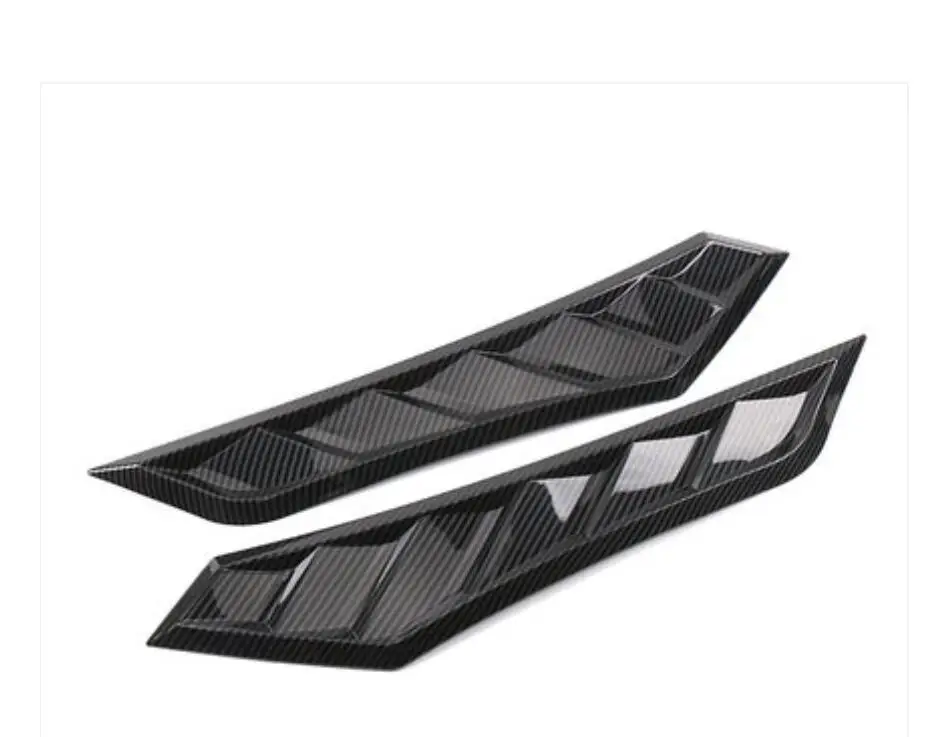 carbon fiber 2 piece JINGHANG ABS хромированный автомобильный воздушный поток вентиляционное отверстие Впускной капот совок вентиляционное отверстие крышка капота для 16-18 HONDA CIVIC - Цвет: carbon fiber 2 piece