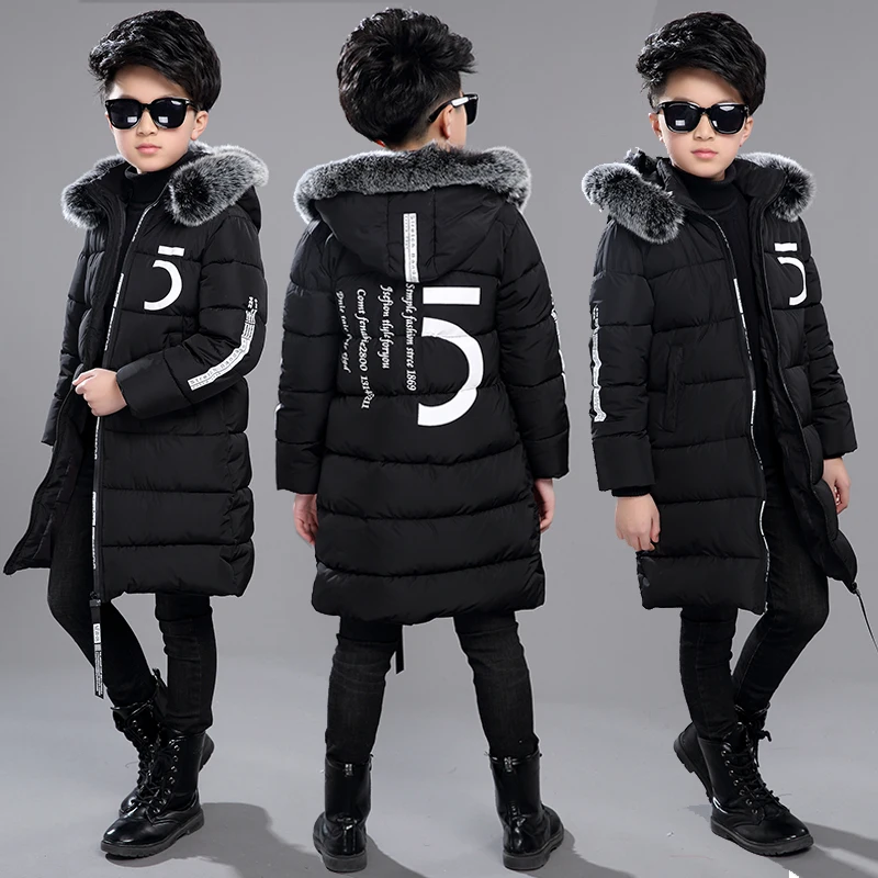 

12 Children's Clothing 13 Boys 14 Winter Clothing 15 Jacket 2018 New Thick Cotton Thickening 10 Years Old Children -30 Degrees