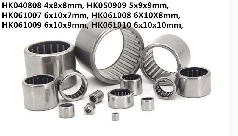 

50PCS HK040808 HK050909 HK061007 To HK061010 Double Ways Needle Bearing Roller Bearing