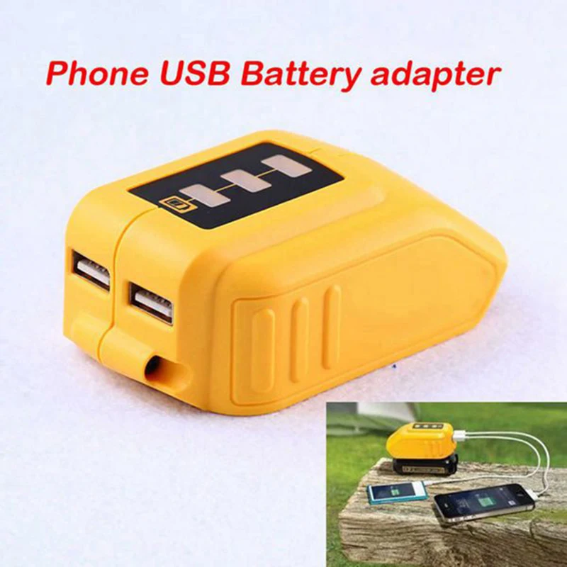 USB конвертер зарядное устройство для DEWALT 14 4 в 18 20 литий-ионный аккумулятор DCB090