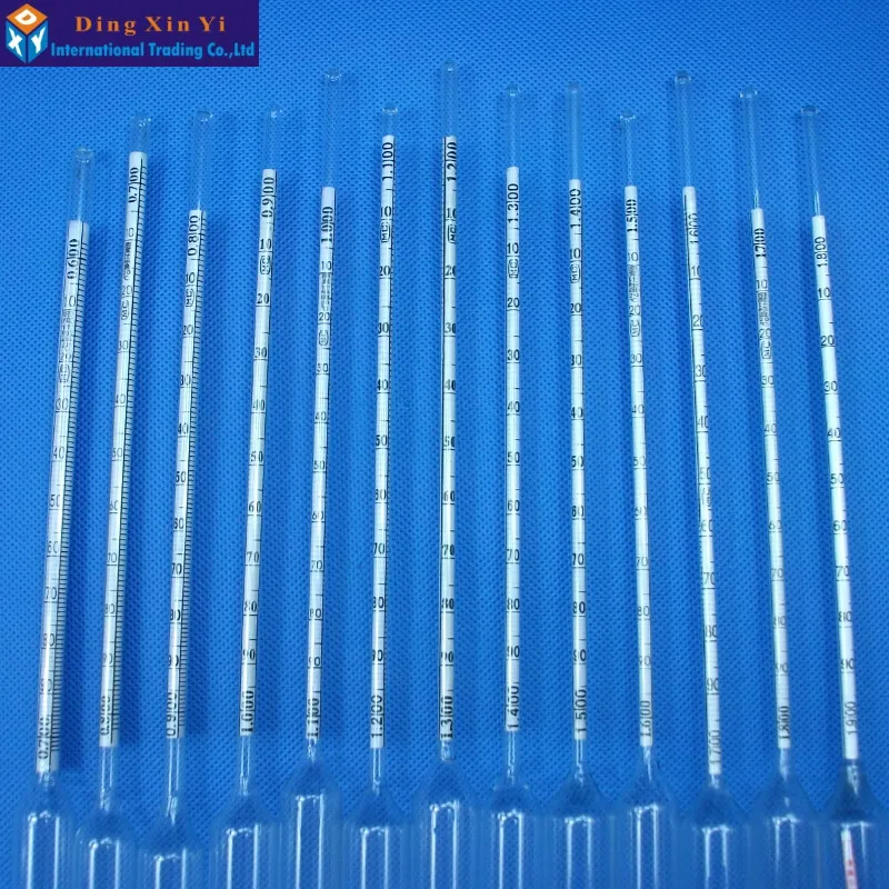 고품질 2 개/몫 1.6-1.7/m3 유리 비중계 유리 농도계 액체 비중계 농도계 밀도 측정기