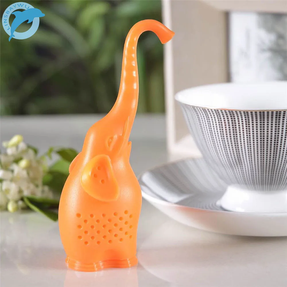 LINSBAYWU Small Elephant Tea Strainer High Quality Silicone Animal