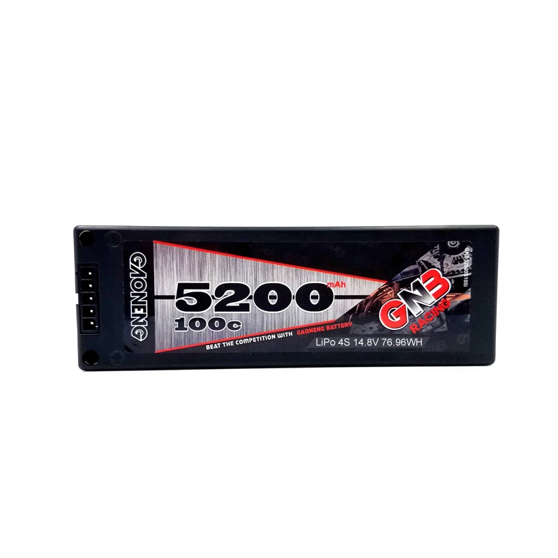 Gaoneng 5200 мАч 4S 14 8 В 100C/200C Hardcase Липо Батарея 5 0 мм пуля разъем деканов T штекер 1:8 1/8 RC
