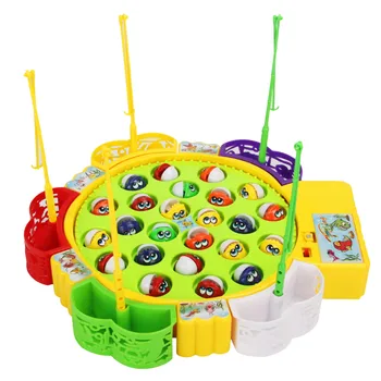 

30PCS Funny Electronic Rotating Fishing Game Toy Set with Fish Rods Plate for Kids Children Birthday Christmas New Year Gift