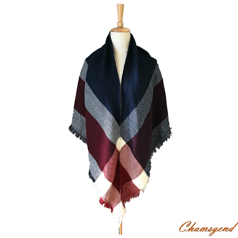 

New Fashion High Quality Double-sided Large Plaid Colorful Square Scarf Triangle Scarf Shawl Scarf Winter Scarf Acrylic Nove13